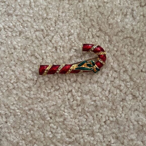 LADIES CANDY CANE BROOCH - Picture 4 of 5
